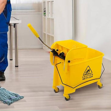cleaning buckets and trolley supplier qatar